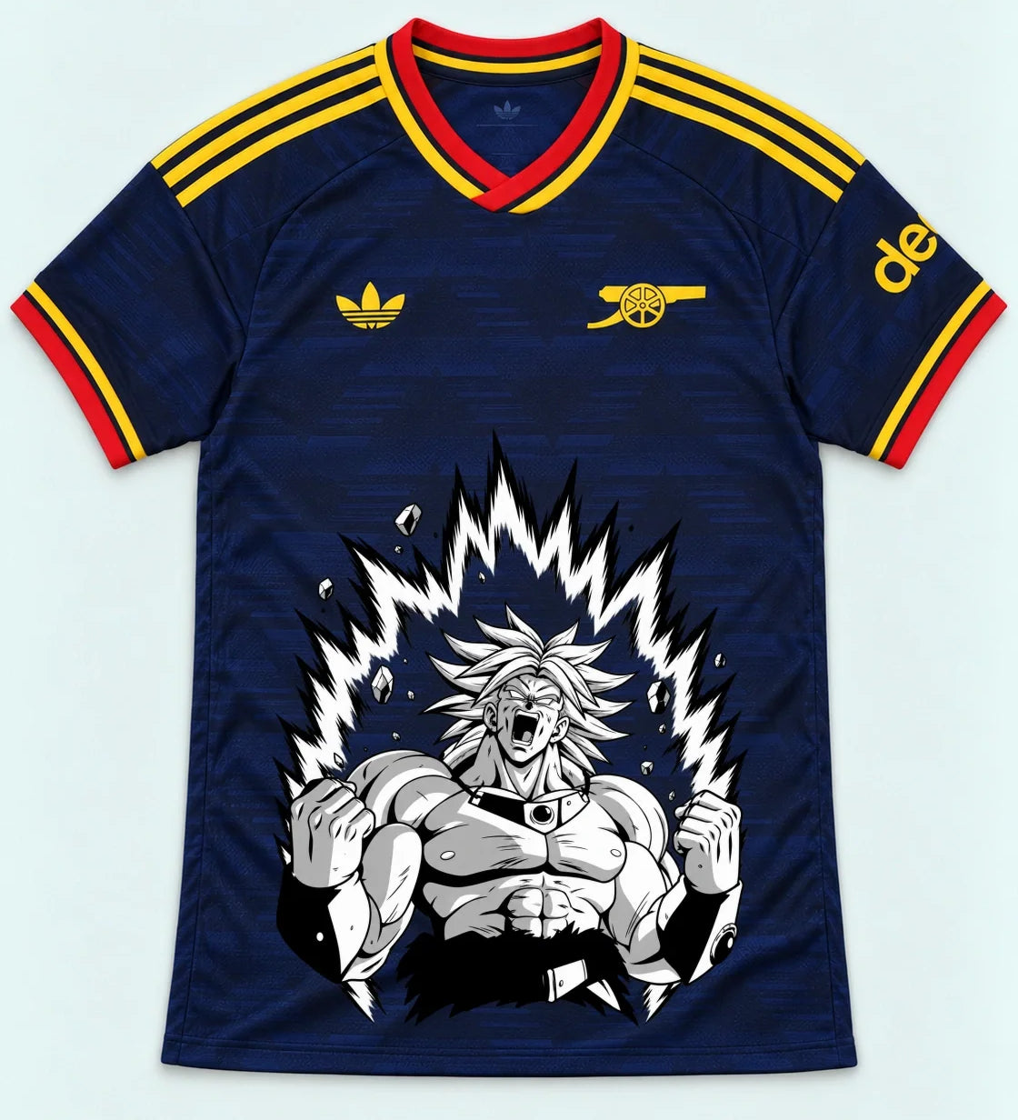 Arsenal Navy Broly Dragon Ball Jersey — Front