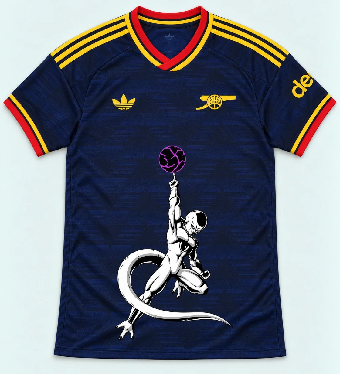Arsenal Navy Frieza Death Ball Dragon Ball Jersey — Front