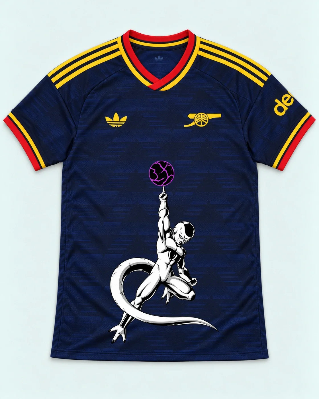 Arsenal Navy Frieza Death Ball Dragon Ball Jersey — Front