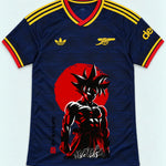 Arsenal Navy Goku Rising Sun Dragon Ball Jersey — Front