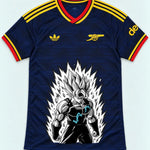 Arsenal Navy Super Saiyan Aura Dragon Ball Jersey — Front