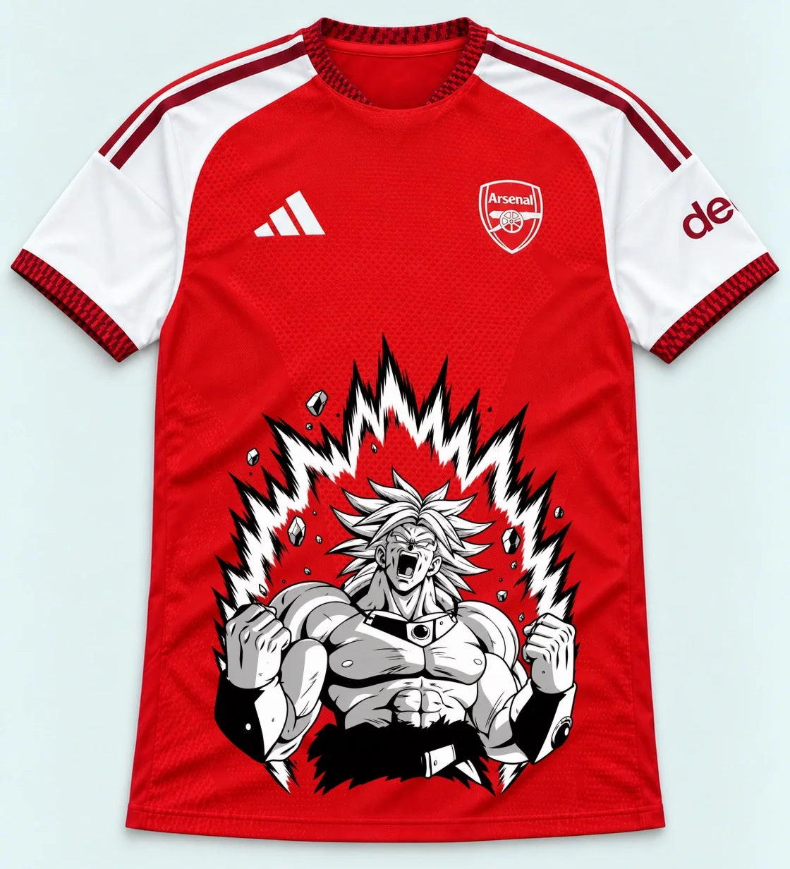 Arsenal Red Broly Dragon Ball Jersey — Front
