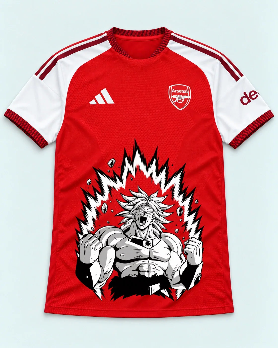 Arsenal Red Broly Dragon Ball Jersey — Front