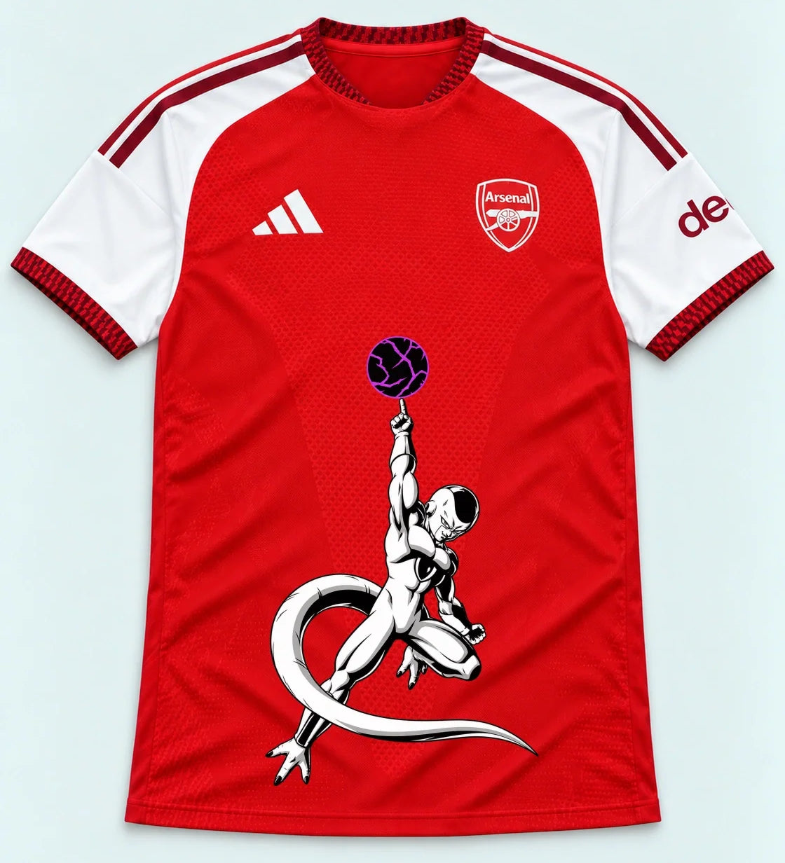 Arsenal Red Frieza Death Ball Dragon Ball Jersey — Front