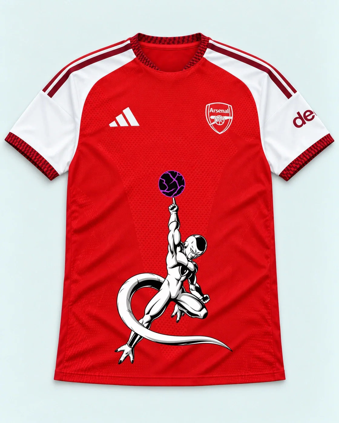 Arsenal Red Frieza Death Ball Dragon Ball Jersey — Front