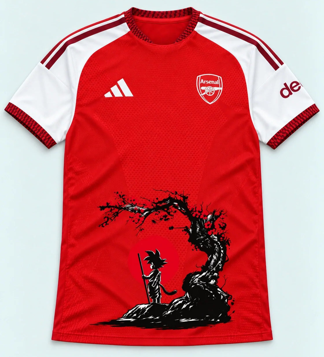 Arsenal Red Goku Sakura Dragon Ball Jersey — Front