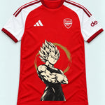 Arsenal Red Majin Vegeta Dragon Ball Jersey — Front