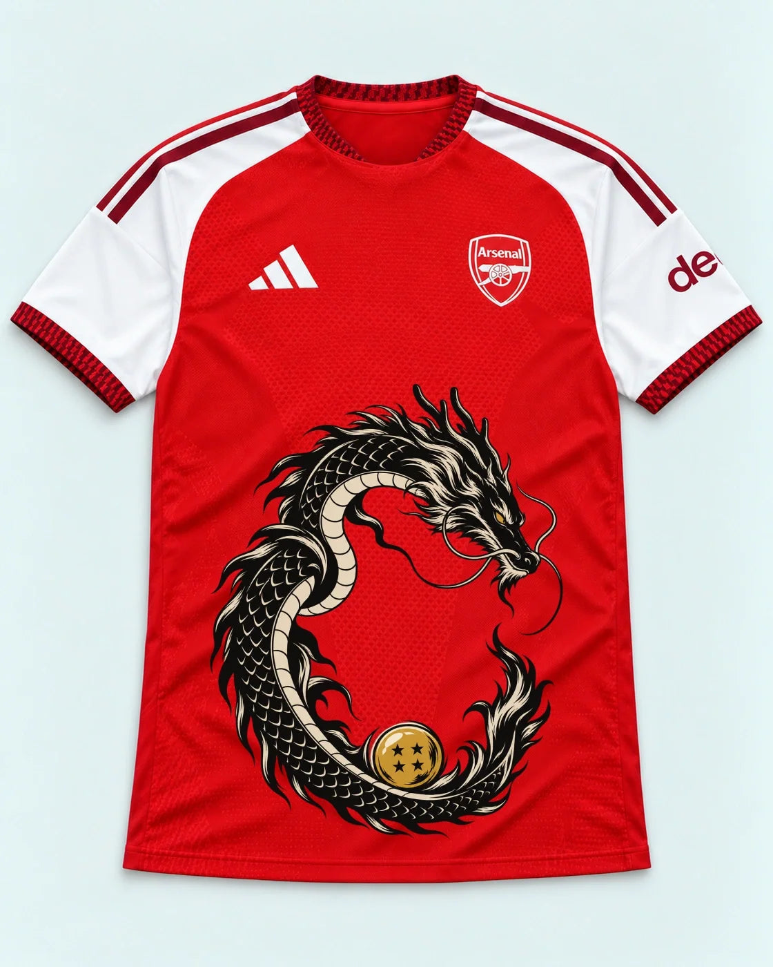 Arsenal Red Shenron Emblem Dragon Ball Jersey — Front