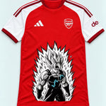 Arsenal Red Super Saiyan Aura Dragon Ball Jersey — Front