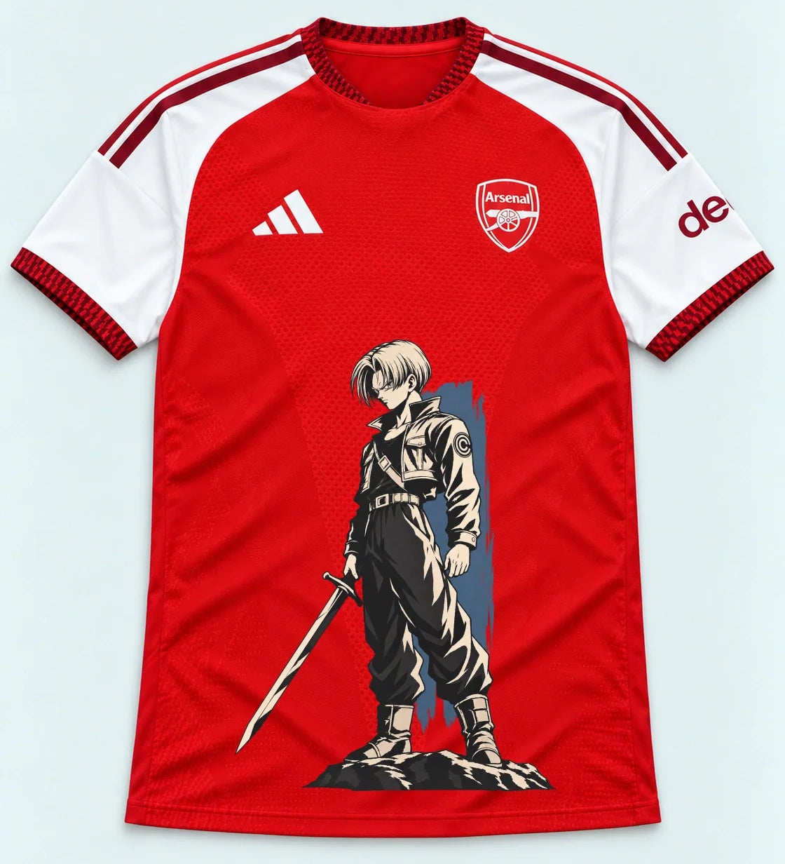 Arsenal Red Trunks Sword Dragon Ball Jersey — Front