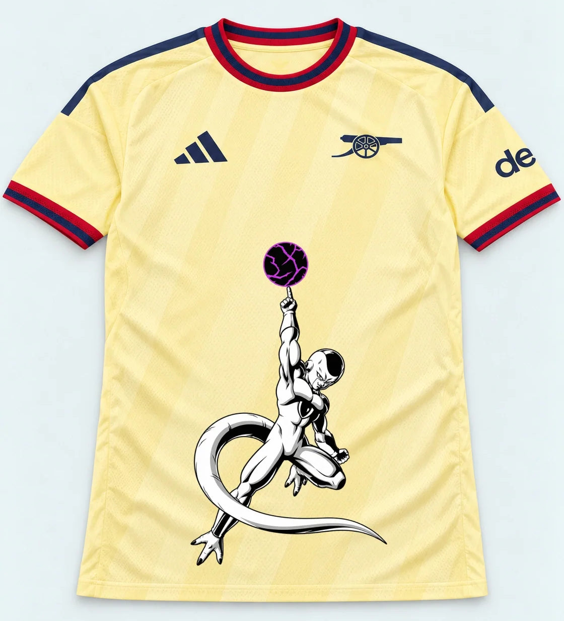 Arsenal Yellow Frieza Death Ball Dragon Ball Jersey — Front