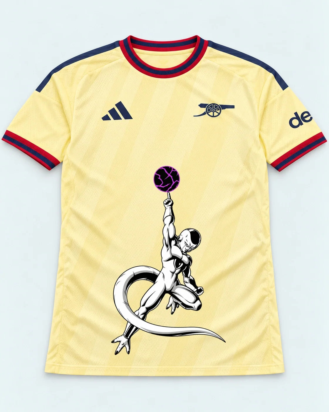 Arsenal Yellow Frieza Death Ball Dragon Ball Jersey — Front