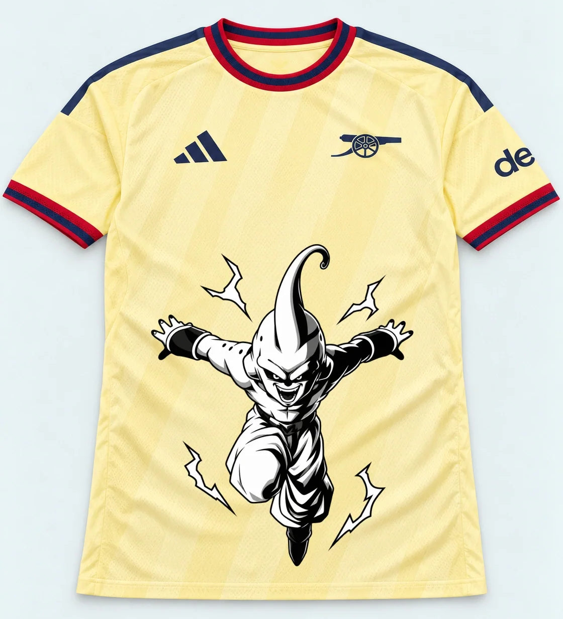Arsenal Yellow Kid Buu Dragon Ball Jersey — Front