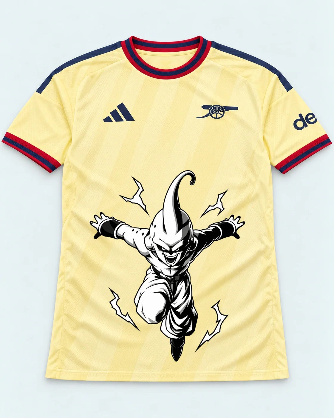 Arsenal Yellow Kid Buu Dragon Ball Jersey — Front