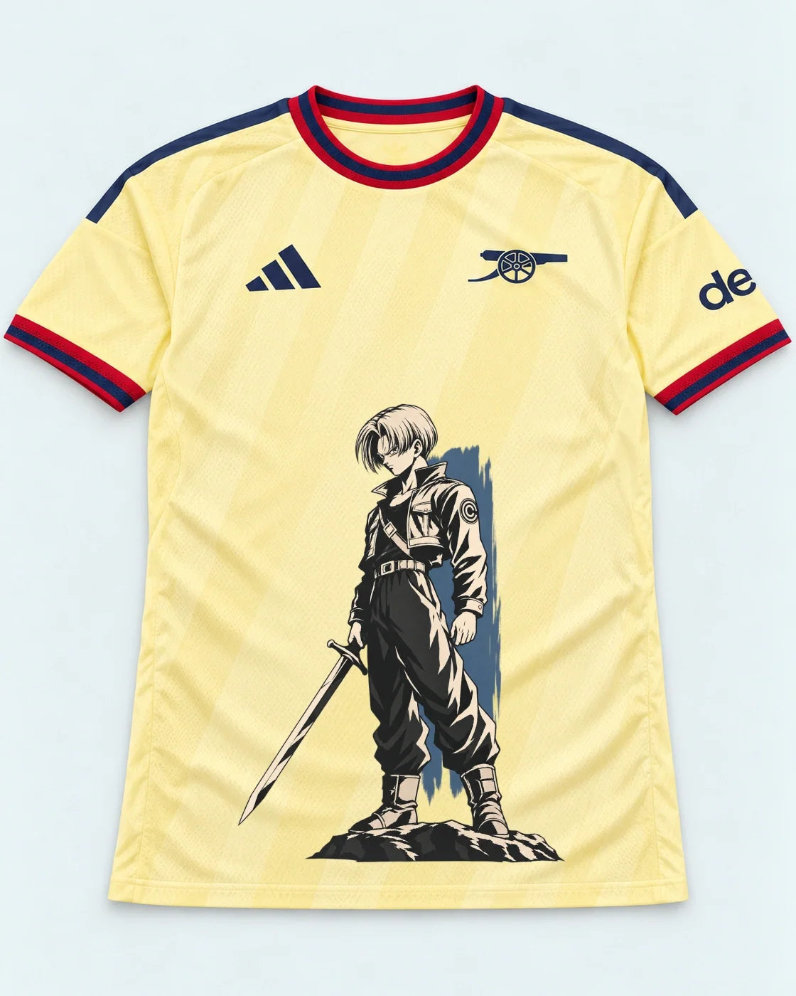 Arsenal Yellow Trunks Sword Dragon Ball Jersey — Front