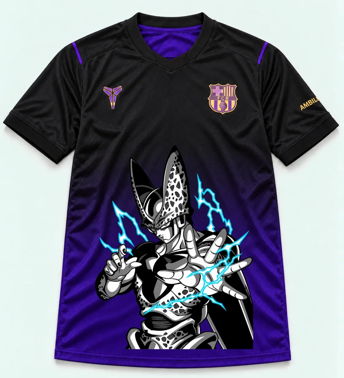 Barcelona Black Purple Cell Dragon Ball Jersey — Front
