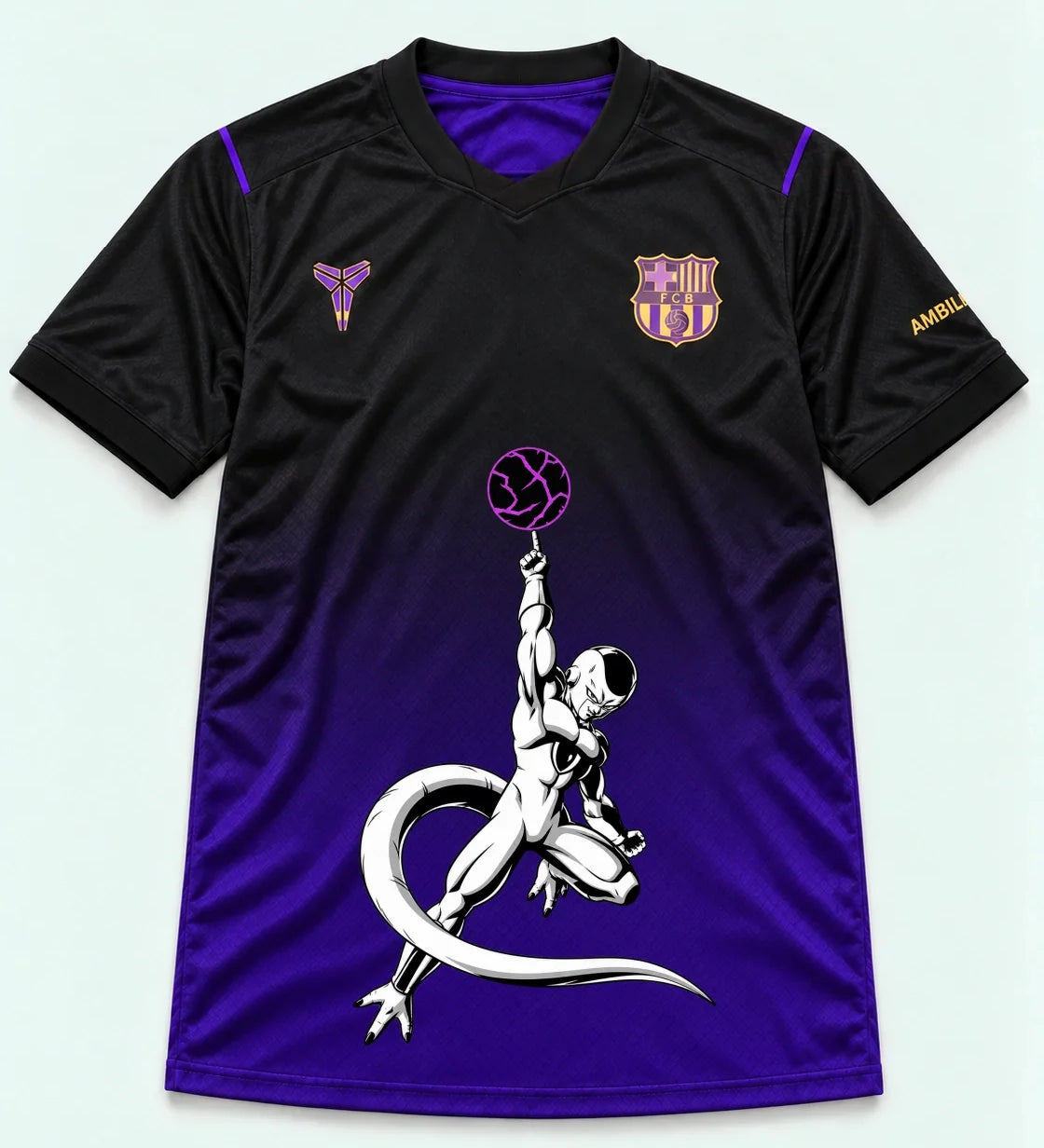 Barcelona Black Purple Frieza Death Ball Dragon Ball Jersey — Front