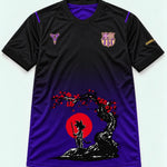 Barcelona Black Purple Goku Sakura Dragon Ball Jersey — Front
