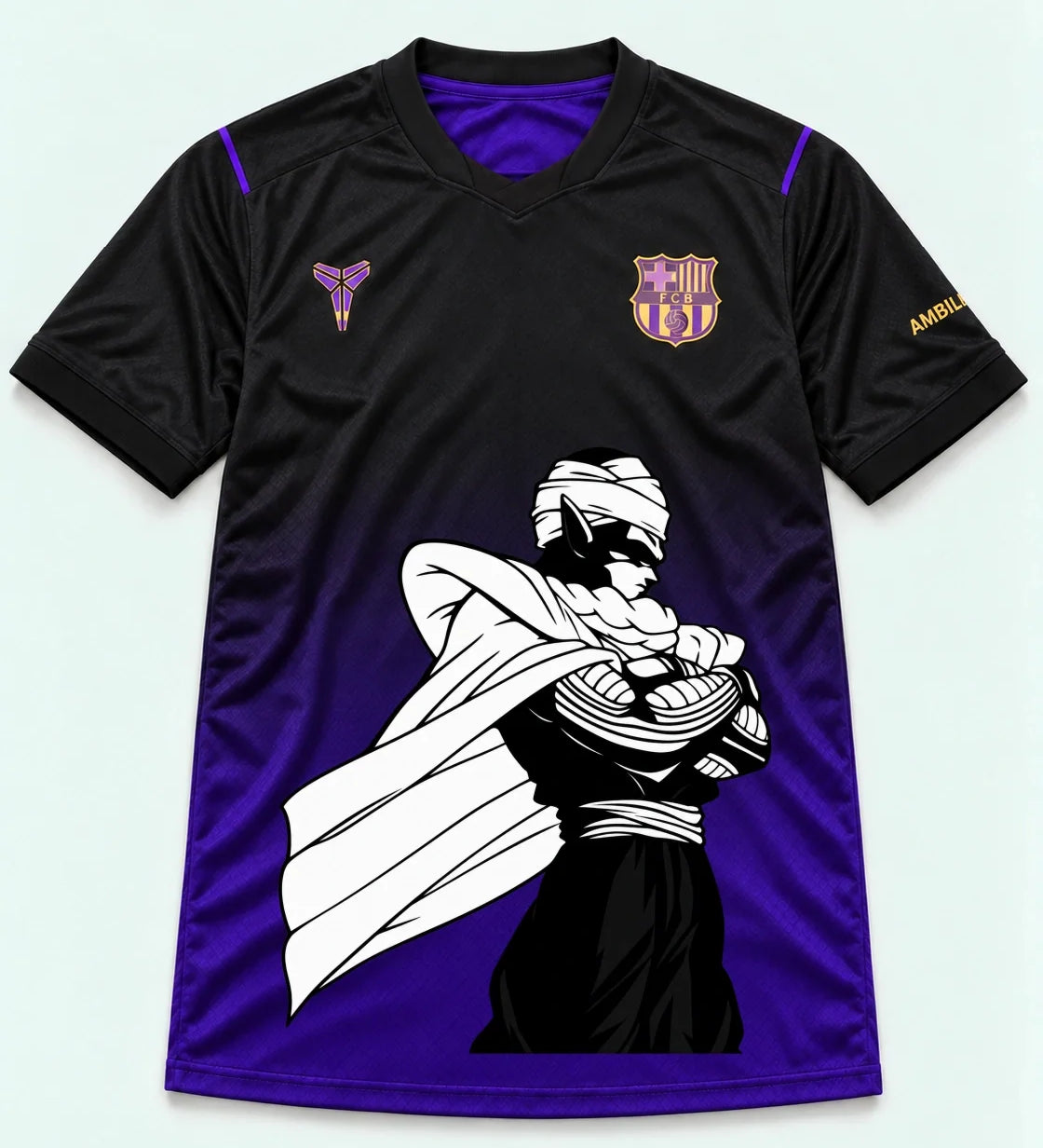 Barcelona Black Purple Piccolo Cloak Dragon Ball Jersey — Front