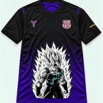 Barcelona Black Purple Super Saiyan Aura Dragon Ball Jersey — Front