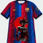 Barcelona Home Goku Rising Sun Dragon Ball Jersey — Front