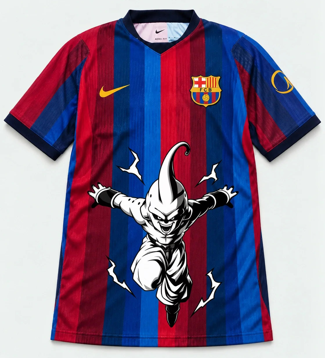 Barcelona Home Kid Buu Dragon Ball Jersey — Front