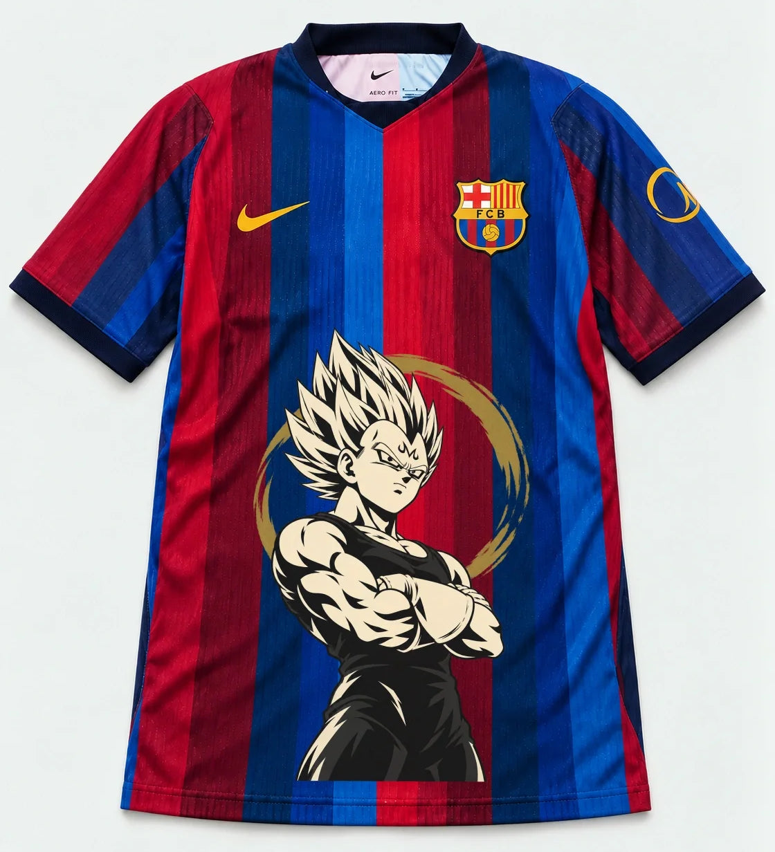 Barcelona Home Majin Vegeta Dragon Ball Jersey — Front