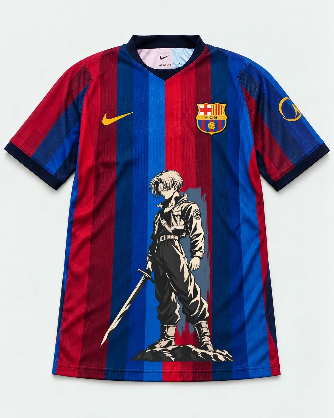 Barcelona Home Trunks Sword Dragon Ball Jersey — Front