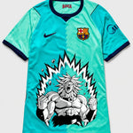 Barcelona Turquoise Broly Dragon Ball Jersey — Front