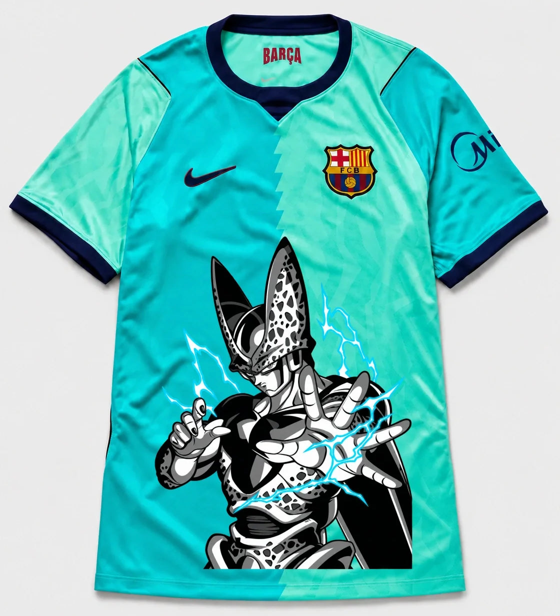 Barcelona Turquoise Cell Dragon Ball Jersey — Front