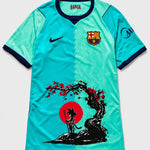 Barcelona Turquoise Goku Sakura Dragon Ball Jersey — Front
