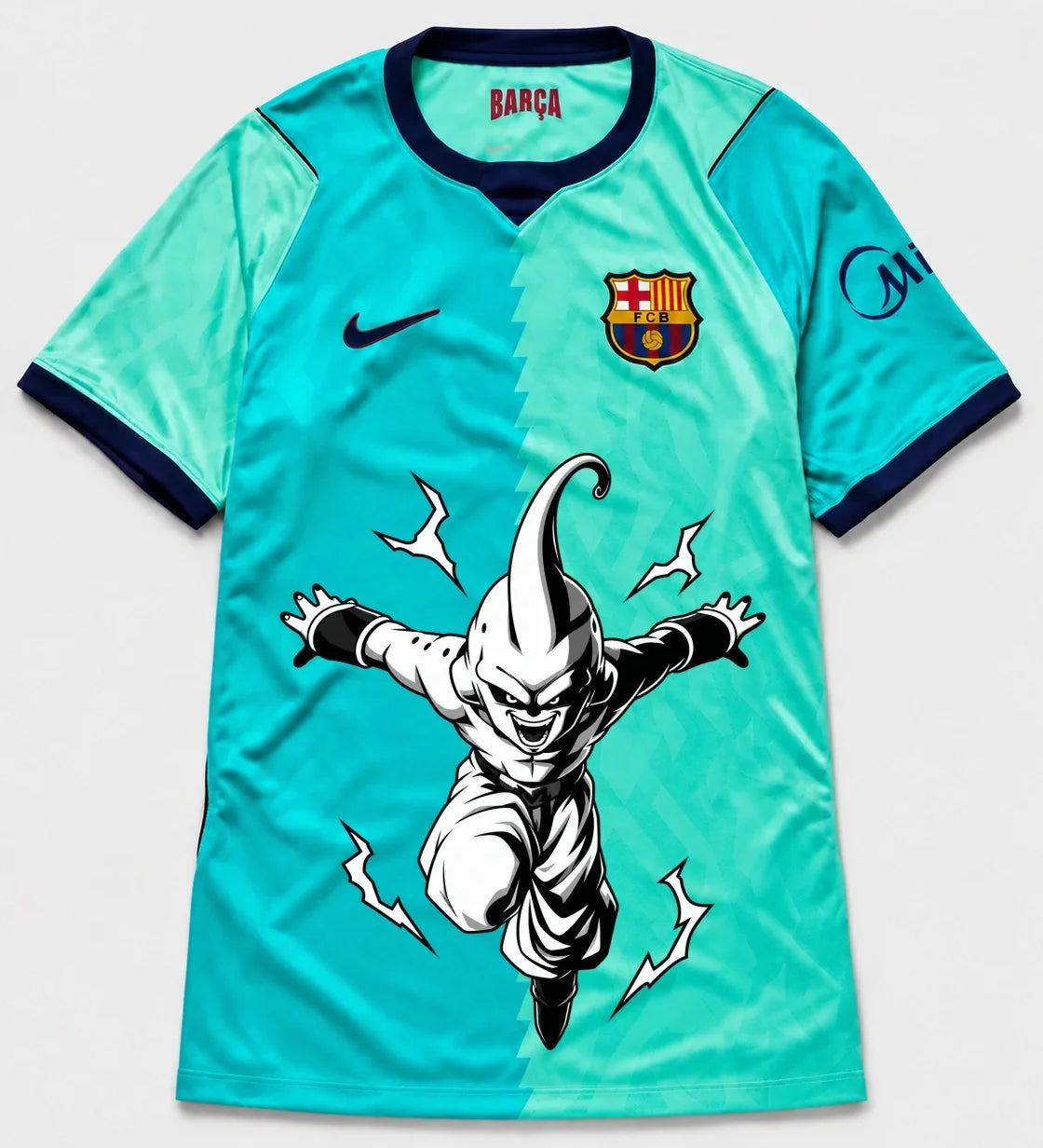 Barcelona Turquoise Kid Buu Dragon Ball Jersey — Front