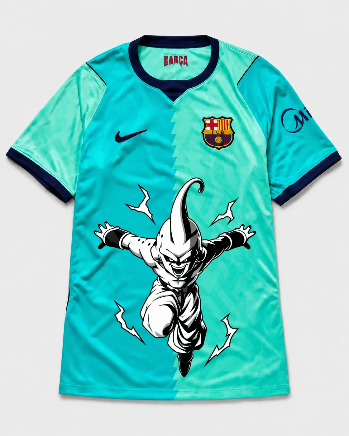 Barcelona Turquoise Kid Buu Dragon Ball Jersey — Front