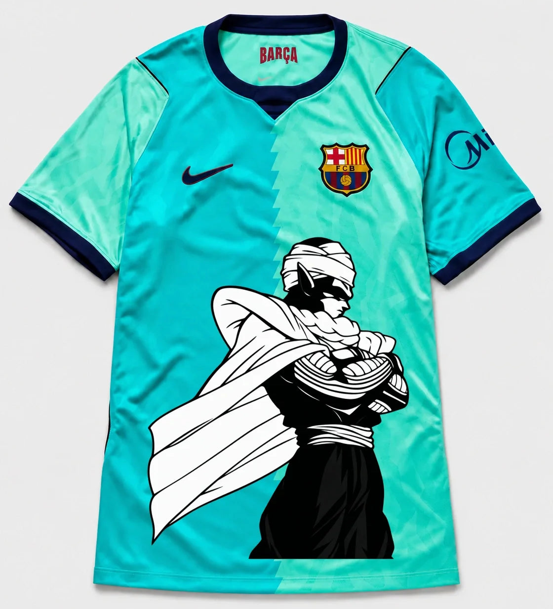 Barcelona Turquoise Piccolo Cloak Dragon Ball Jersey — Front