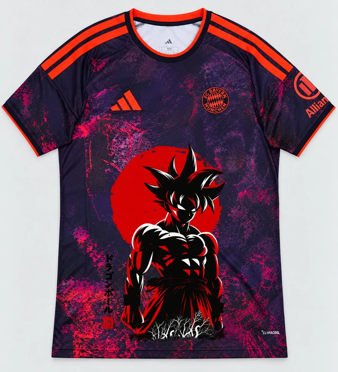 Bayern Munich Dark Goku Rising Sun Dragon Ball Jersey — Front