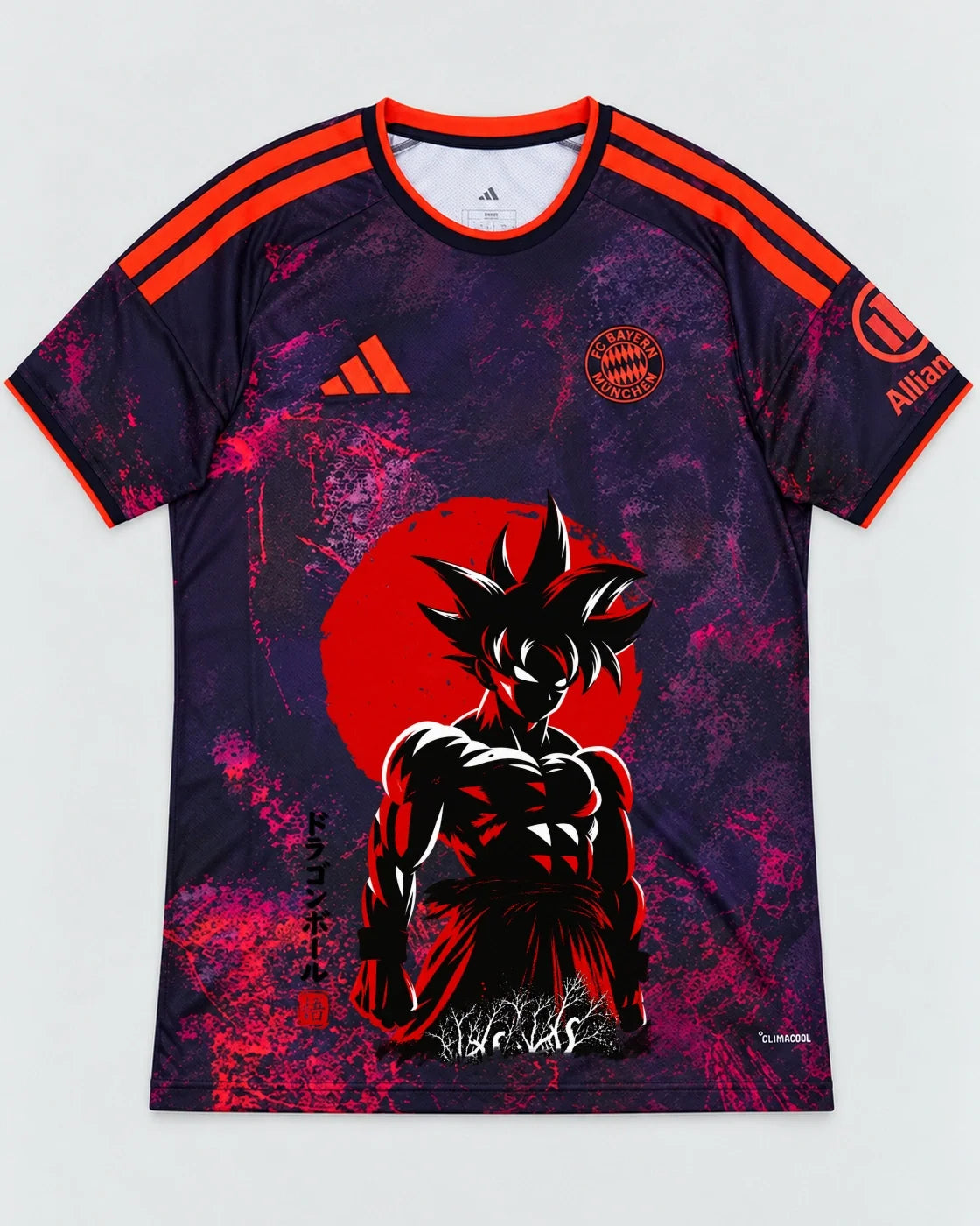 Bayern Munich Dark Goku Rising Sun Dragon Ball Jersey — Front