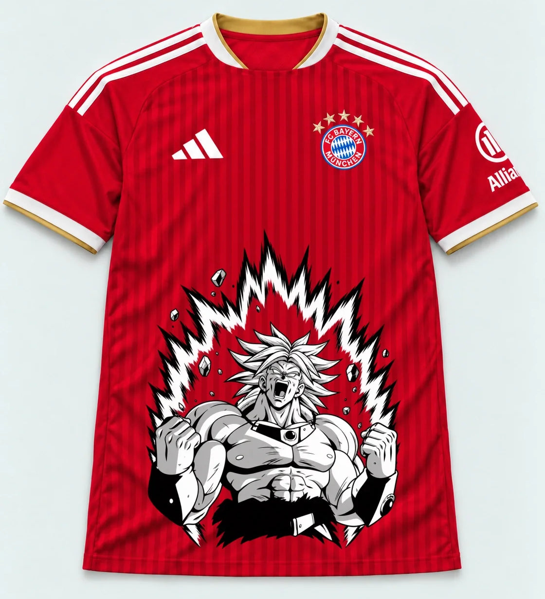 Bayern Munich Red Broly Dragon Ball Jersey — Front