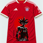 Bayern Munich Red Goku Rising Sun Dragon Ball Jersey — Front