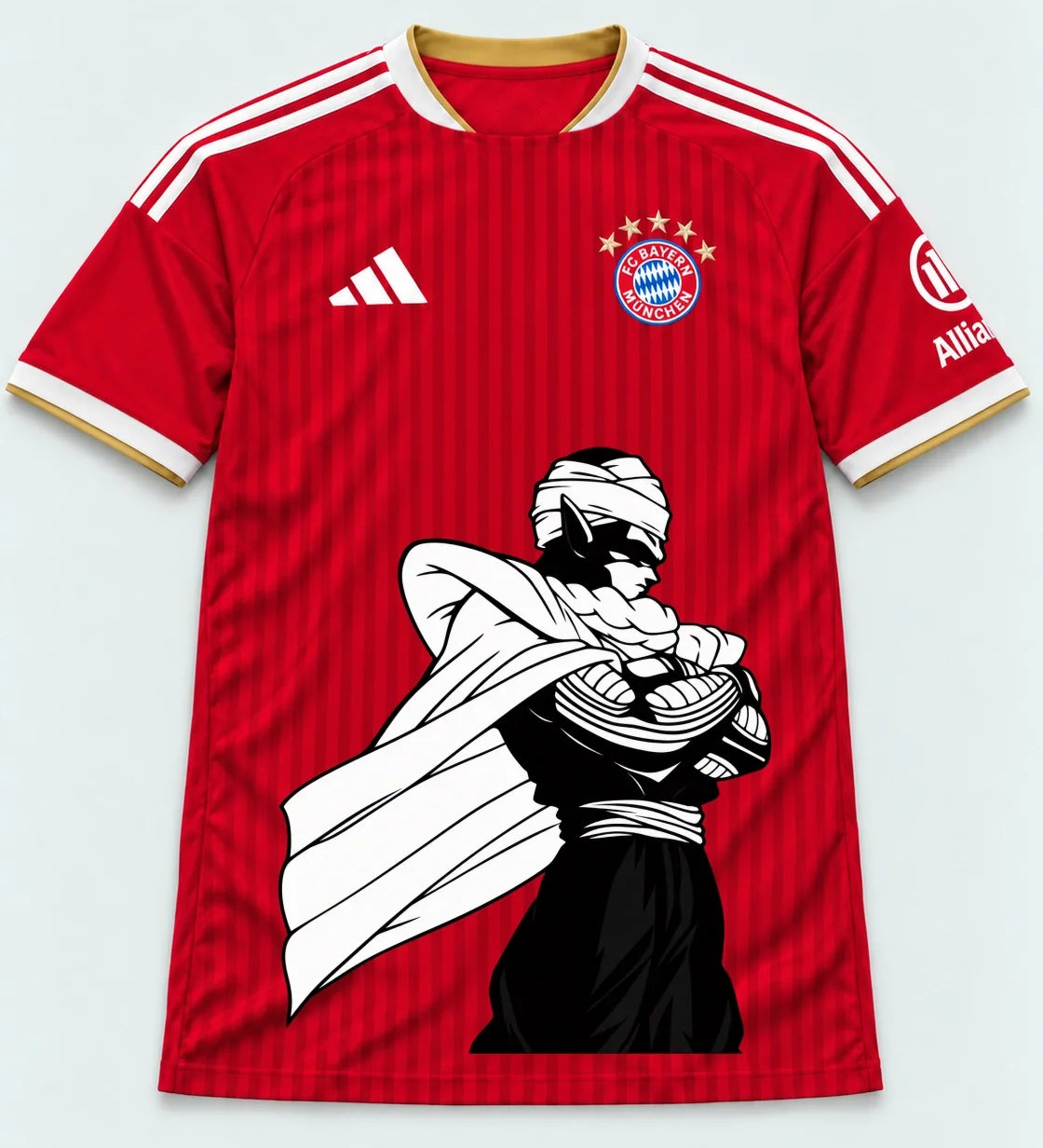 Bayern Munich Red Piccolo Cloak Dragon Ball Jersey — Front