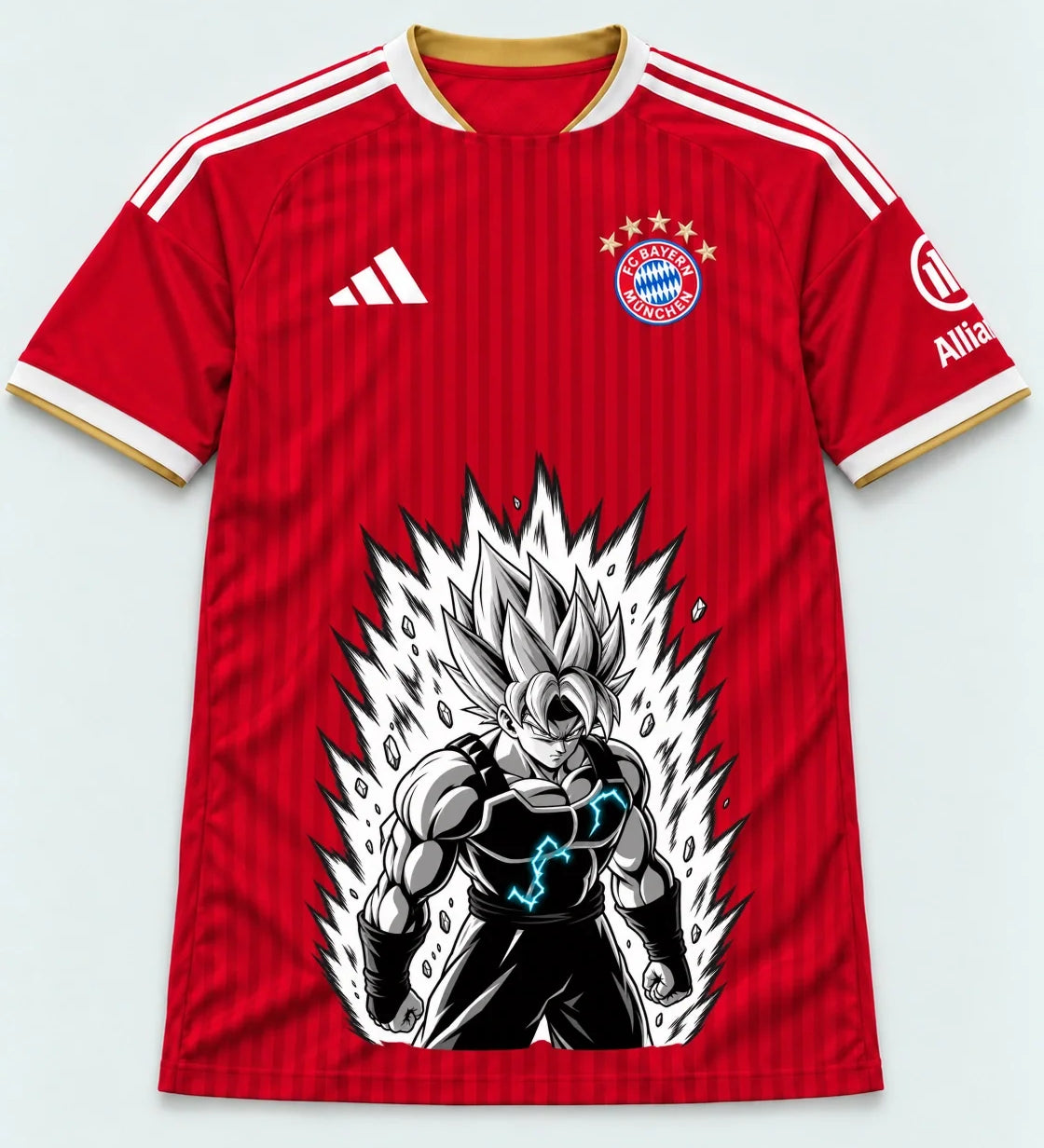 Bayern Munich Red Super Saiyan Aura Dragon Ball Jersey — Front