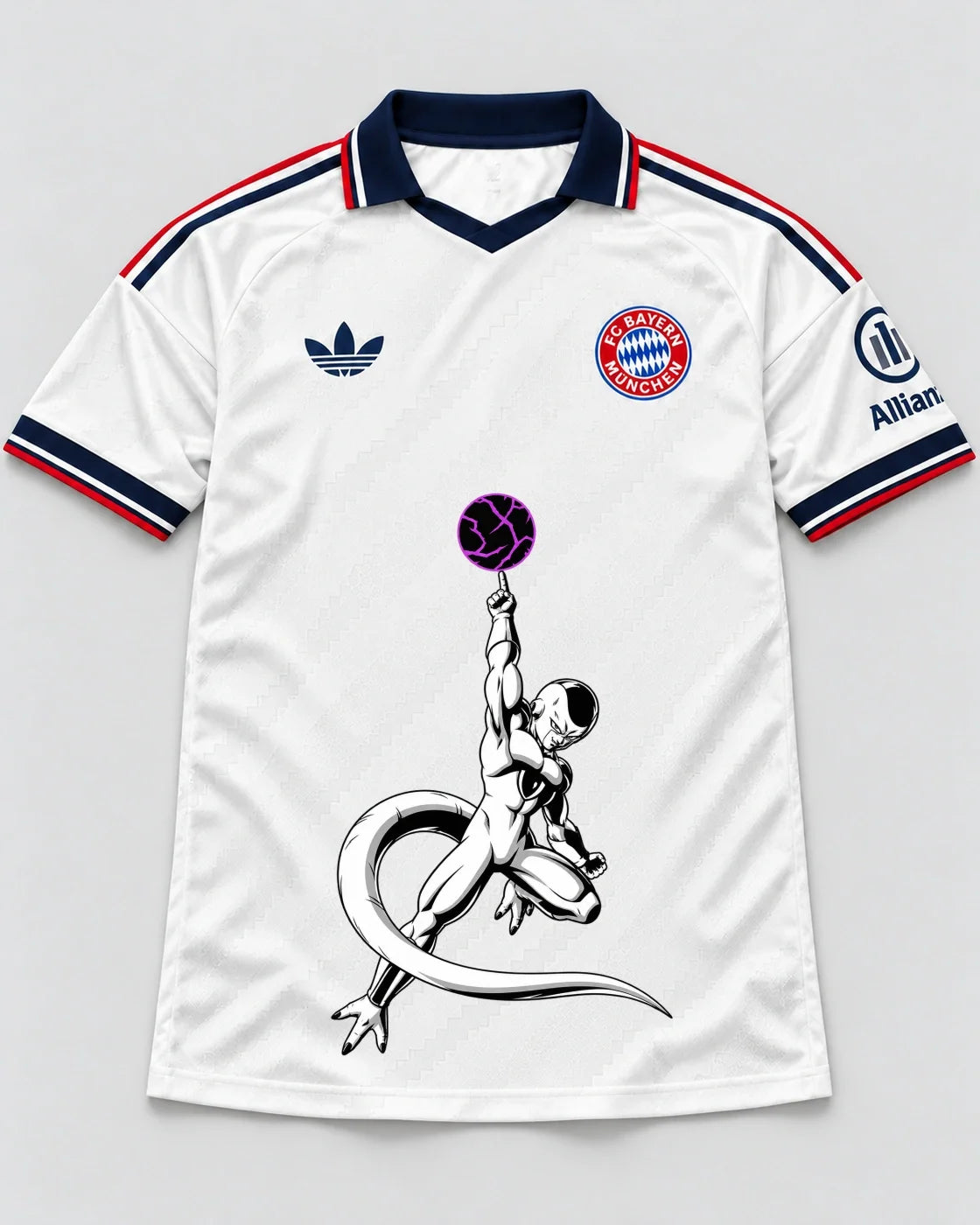 Bayern Munich White Frieza Death Ball Dragon Ball Jersey — Front