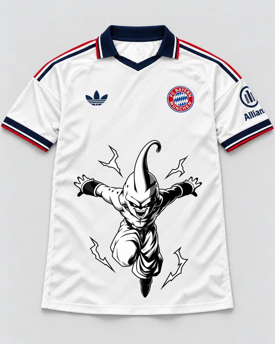 Bayern Munich White Kid Buu Dragon Ball Jersey — Front