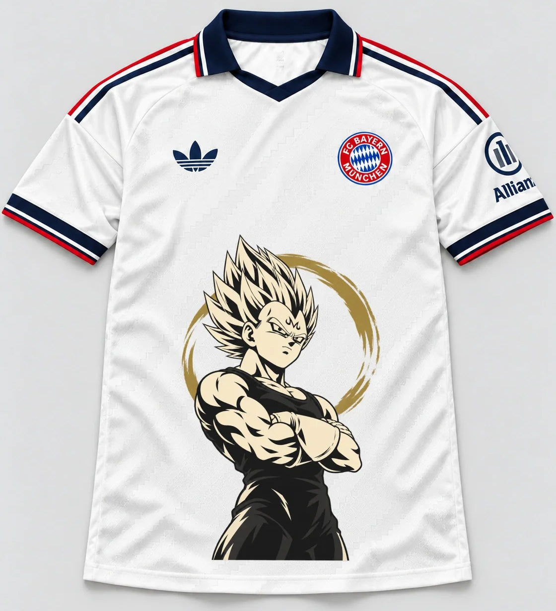 Bayern Munich White Majin Vegeta Dragon Ball Jersey — Front