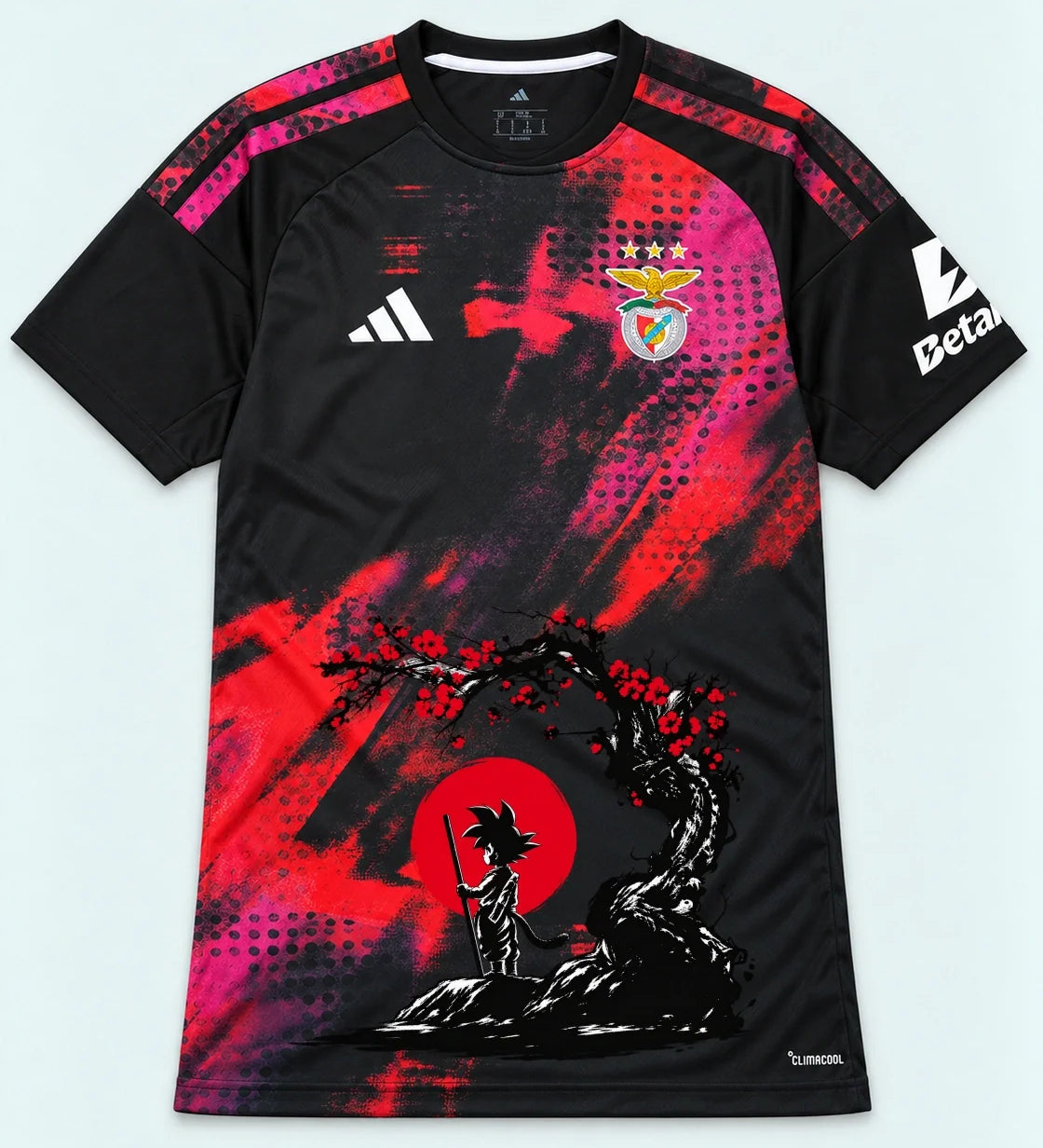 Benfica Black Goku Sakura Dragon Ball Jersey — Front