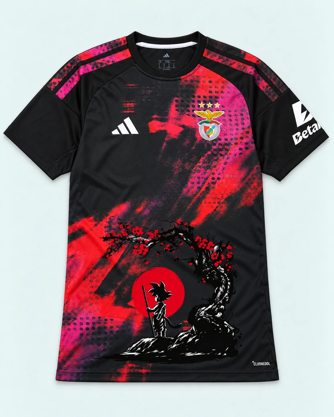 Benfica Black Goku Sakura Dragon Ball Jersey — Front