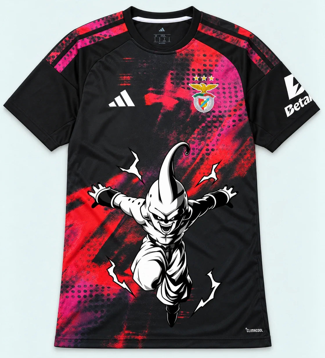 Benfica Black Kid Buu Dragon Ball Jersey — Front