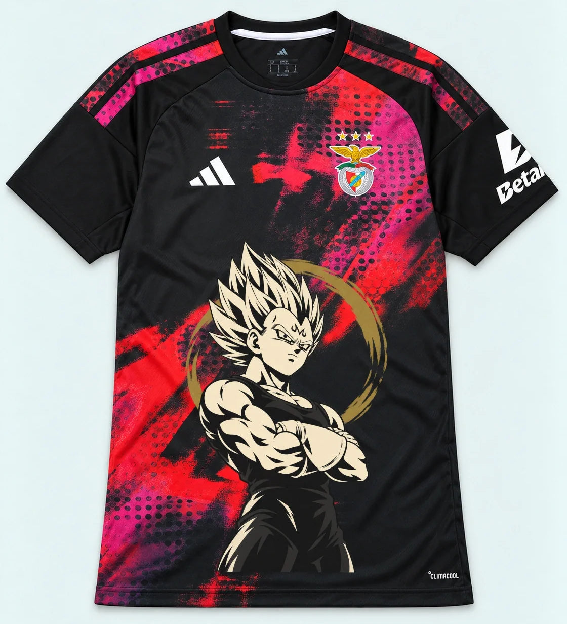 Benfica Black Majin Vegeta Dragon Ball Jersey — Front