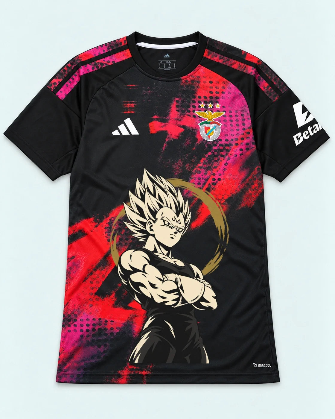 Benfica Black Majin Vegeta Dragon Ball Jersey — Front
