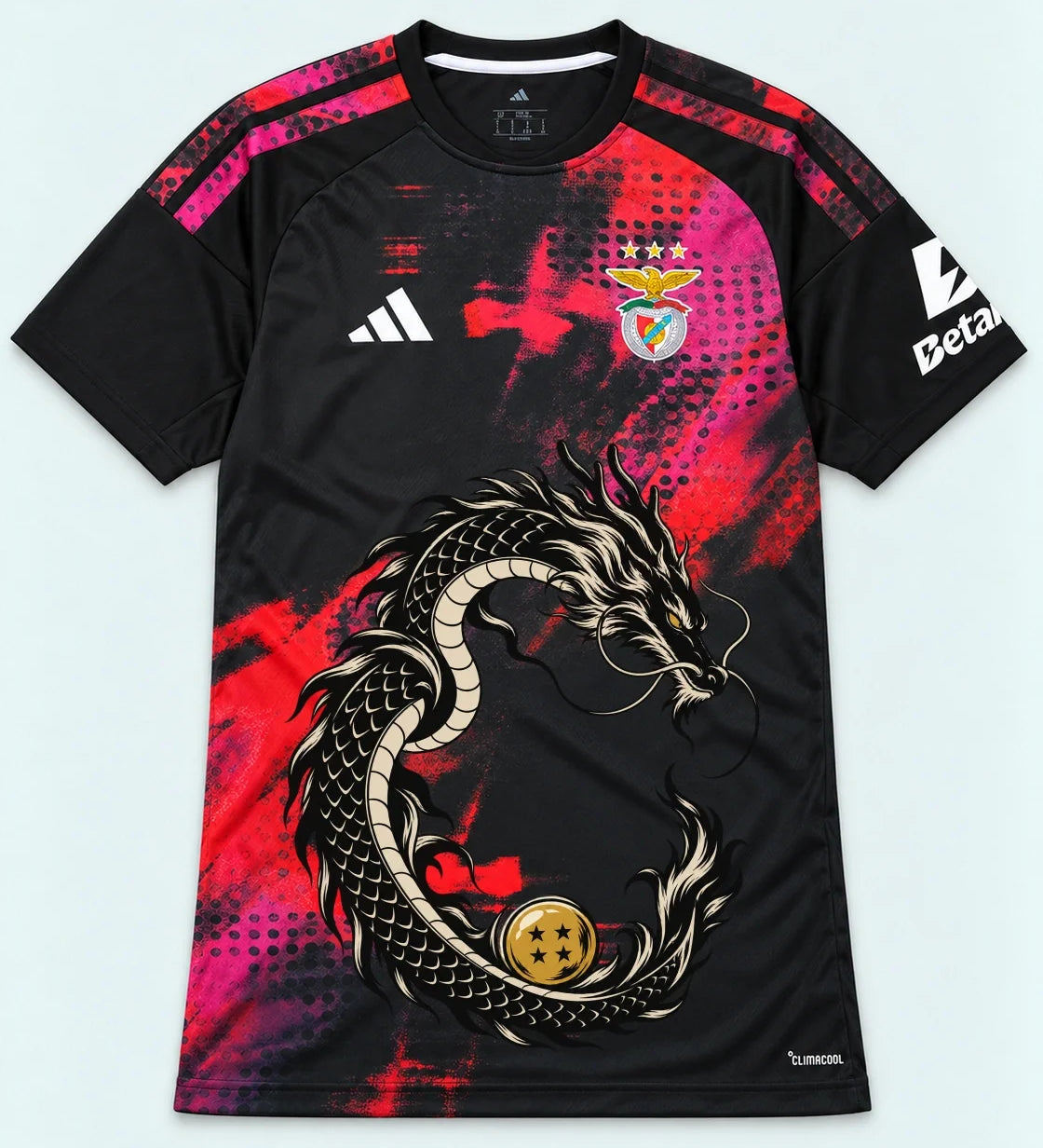Benfica Black Shenron Emblem Dragon Ball Jersey — Front