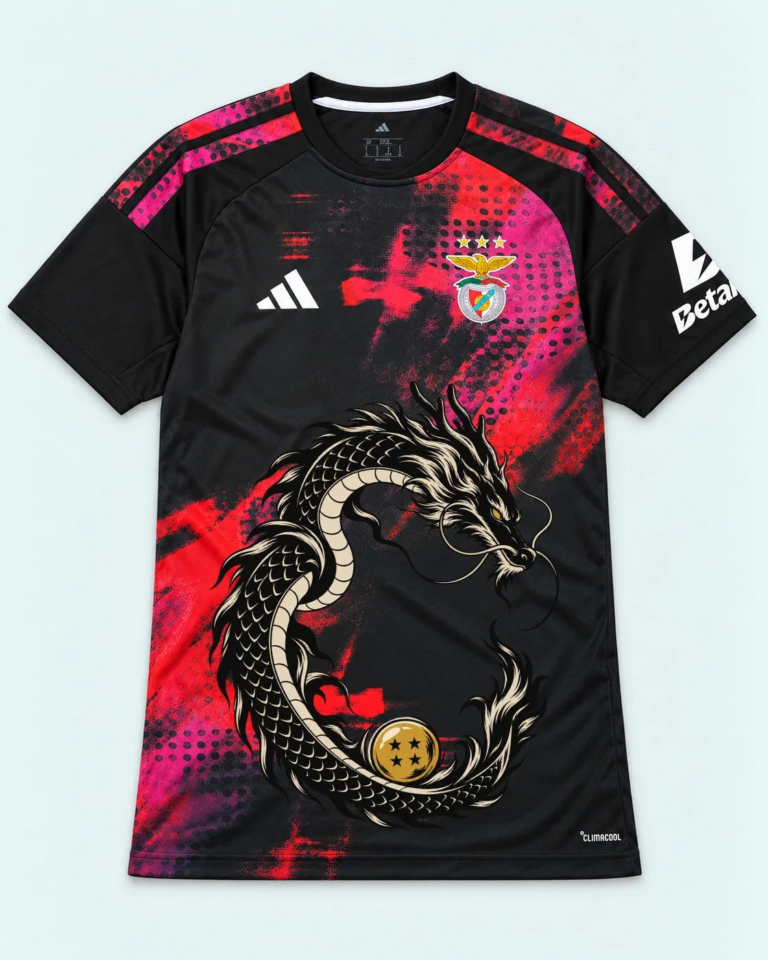 Benfica Black Shenron Emblem Dragon Ball Jersey — Front